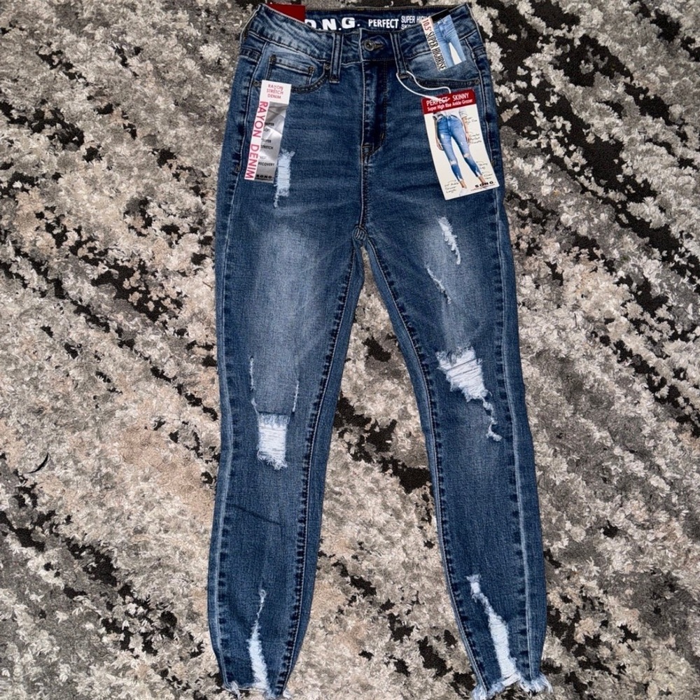 Super high rise jean pants